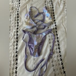 iHeartRaves Purple Sequin Set